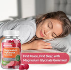 Magnesium Glycinate Gummies, Sugar Free Magnesium Supplement w/Ashwagandha, Zinc, Vegan Magnesium Glycinate Supplement for Adults - 120 Cherry Gummies