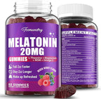 Melatonin Gummies 20mg for Adults - Maximum Strength Melatonin Gummies with L-Theanine, Omega-3, D3 & Zinc - Non-Habit Forming, Vegan, Non GMO, Natural Mixed Berry Flavor