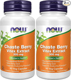 Now Supplements, Chaste Berry Vitex Extract 300 mg with Dong Quai, Women's Health*, 90 Veg Capsules (Pack of 2)