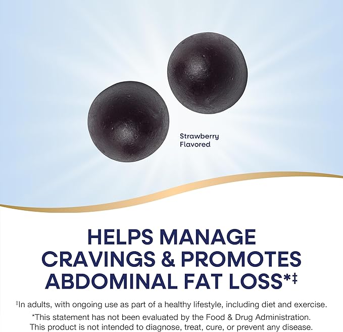 Nature's Way Weight Manager Gummy, Helps Manage Cravings & Promotes Abdominal Fat Loss*(1), with Clinically Studied Ingredients, Vitamins B6 & B12, Strawberry Flavored, 60 Gummies