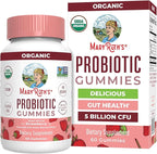 MARYRUTH'S USDA Organic Probiotic Gummies Probiotic Digestive Support | Immune Support | Digestive & Gut Health Supplement | 5 Billion CFU | Vegan | Non-GMO | Gluten Free | 60 Count