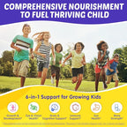 Kids Multivitamin Gummies with Iron, 450mg Algae Omega-3, Methylated B12, Folate, Fiber 2g, Probiotics, Magnesium, A, C, D, K, Zinc,Children Vitamins for Growth, Brain, Eye, Gut, Immune,Kids 4+ 120Cts