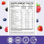 Iron Supplement Gummies for Kids - with Calcium, Zinc, Kids Multivitamin with Iron Gummies - Immune Support, Blood Builder & Energy Support for Iron Deficiency, Anemia, Mixed Berry Flavor, 60 Gummies