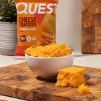 Quest Nutrition Cheese Crackers,Cheddar Blast,10g Protein,5g Net Carbs,1g Sugar,Made with Real Cheese,High Protein Snack, (1.06 oz Bags),(Pack of 24)