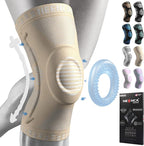 NEENCA Professional Knee Brace for Pain Relief, Medical Knee Support with Patella Pad & Side Stabilizers, Compression Knee Sleeve for Meniscus Tear, ACL, Joint Pain, Runner, Workout (Beige, Large)