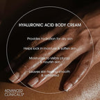 Advanced Clinicals Hyaluronic Acid Face Moisturizer Gel Cream + Hyaluronic Acid Body Cream 2pc Hydrating Skincare Set For Women & Men To Reduce Appearance Of Dry Skin, Wrinkles, & Fine Lines, 2pc Set