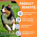 Collagen for Dogs 60ml, Liquid Dog Collagen Drops, Liquid Collagens for Dogs Joints, Skin & Coat, Support Dog Itchy Skin Relief & Digestive Health, Pet Supplement with Biotin,MSM&Ginger, Bacon Flavor