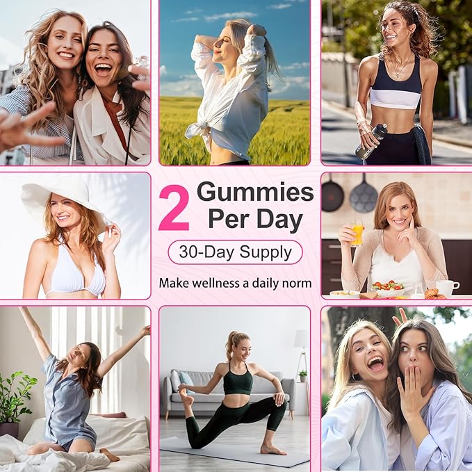 Her Juicy Feminine Probiotics Gummies, Women's Probiotic with Slippery Elm, Pineapple Gummies Support Women PH Balance and Vaginal Wellness, Gut Health & Immune System, 60 Gummies
