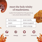 Forest Caps Mushroom Gummies – Lion’s Mane, Reishi & Cordyceps – Focus, Calm & Natural Energy – Organic Fruiting Body Extracts – Vegan, All Natural, Made in USA – 60 Count