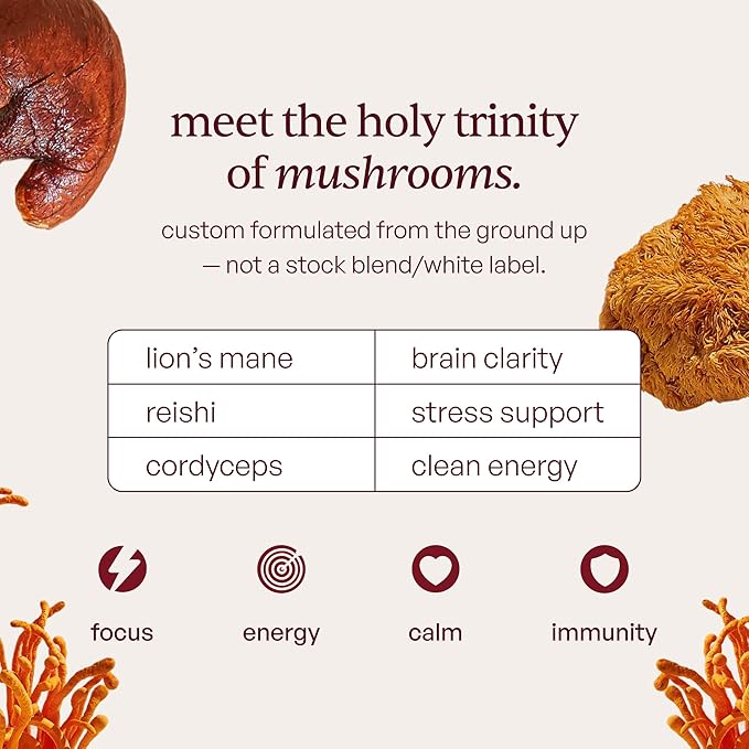 Forest Caps Mushroom Gummies – Lion’s Mane, Reishi & Cordyceps – Focus, Calm & Natural Energy – Organic Fruiting Body Extracts – Vegan, All Natural, Made in USA – 60 Count