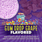 Vital+Boon Dippin' Dots Iron Gummies with Vitamin C & B12 – Gum Drop Grape, 60 Count (2 Pack) – Gluten & Gelatin Free, Non-GMO Supplement for Women, Men & Kids – 60 Day Supply