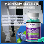 Magnesium Glycinate Gummies - Sugar Free Magnesium Potassium Supplement with Vitamin D, B6, CoQ10 for Calm Mood & Sleep Support - 120 Blueberry Chews