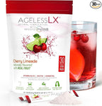 AgelessLX Powder Supplement for Women - with HMB Collagen Enhancer Plus Vitamin D3 with K2, Horsetail and Biotin for Lean Muscle and Stronger Hair and Nails - 30 Powder Packets, Cherry Limeade