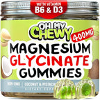 Center-Filled Magnesium Glycinate Gummies 400MG - High Absorption for Kids, Teens & Adults - Supplement for Sleep, Calm & Muscle Relaxation with B6 & D3 - Gluten Free & Vegan Friendly - 120 Count