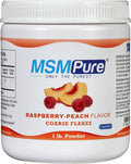 KALA HEALTH MSMPure Raspberry Peach Flavored Coarse MSM Powder Flakes – US-Made MSM for Joint Health, Skin Appearance, and Hair & Nail Support – 1 lb, Organic Sulfur