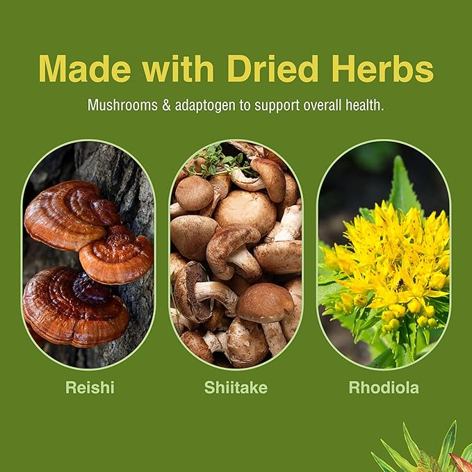 Herbs Etc. Deep Health - Daily Use Adaptogen Supplement - Aids Immune Health & Energy - with Reishi Mushroom - 60 Softgels (60 Servings)