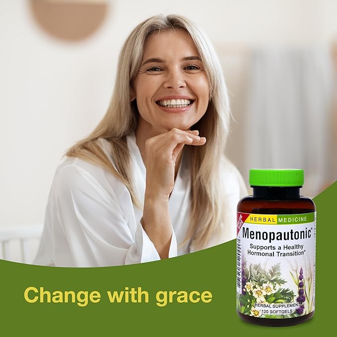 Herbs Etc. Menopautonic Softgels - Essential Supplement for Women - Hormonal Transition Support Supplement - Offers Menopausal Support with Dong Quai & Motherwort - 120 Softgels (120 Servings)