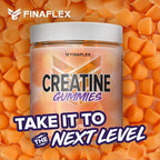 FINAFLEX Creatine Gummies - 120 Gummies - Orange Flavor - Promotes Muscular Strength, Size & Performance - 5g of Creatine Monohydrate Per Serving - 30 Servings