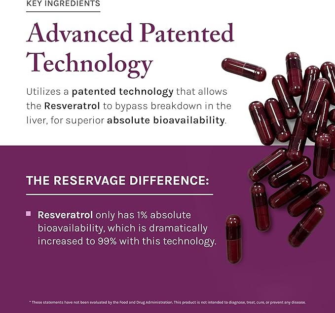 Reserveage Beauty Resveratrol Plus+ 500 mg - Rapid-Release Resveratrol Capsules with Quercetin for Immune System, Brain Health & Cellular Health - Gluten-Free & Vegan - 30 Veggie Capsules