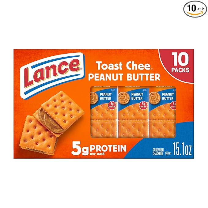 Lance ToastChee Peanut Butter, 10 Count 1.52 Oz