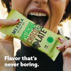 Mezcla Puff-Crispy Plant Based Protein Bars - Pistachio Chocolate - Healthy Snacks for Adults & Dubai Chocolate Fans - Travel & Office Snacks - Gluten Free, Vegan, Non GMO, 10g Protein - 12 Count