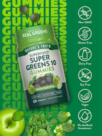 Nature's Truth Super Greens Gummies | 60 Count | Vegan, Non-GMO & Gluten Free | Made with Real Greens | Apple Flavor