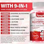 1 Pack 2500MG Liposomal Glutathione Gummies Supplement - Support Skin & Liver Function, 98% Bioavailability, with L-Glutathione & Milk Thistle to Support Antioxidant & Enhance Immunity