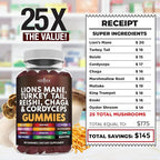 NEW AGE Mushroom Lion's Mane Supplement Gummies - Comprehensive Mushroom Supplement for Cognitive & Immune Support, with Reishi, Cordyceps - 120 Count