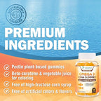 Omega 3 Fish Oil Gummies - Heart Healthy Omega 3 Gummy Supplement with High Absorption DHA & EPA, Extra Strength Joint & Brain Support, Delicious Orange Flavor Fish Oil Nature's Vitamin - 120 Gummies