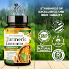 Turmeric Curcumin Supplement 1500mg - Organic Tumeric & BioPerine Black Pepper for Best Absorption with 95% Curcuminoids, Nature's Joint & Immune Support, Non-GMO, Bottled in USA - 240 Capsules