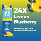 IQBAR Clean Plant Protein Bars - Lemon Blueberry - 24 Count - Keto, Vegan, High Fiber, Gluten and Dairy Free, Low Sugar Snack - Brain and Body Nutrients for Focus, Energy, Meal Replacement