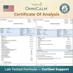 OmniCalm Cortisol Supplements for Women & Men | Stress Relief & Sleep Support with Magnesium & Ashwagandha, L Theanine | 14-in-1 Cortisol Reducer, Manager, Detox – USA