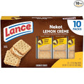 Lance Sandwich Cookies, Nekot Lemon Creme, 10 Individually Wrapped Packs, 6 Sandwiches Each