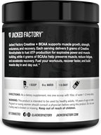 Jacked Factory Creatine + BCAAs - Creatine Monohydrate + BCAA Powder for Increased Post-Workout Recovery, Performance, Lean Muscle Growth, & Reduced Fatigue - 30 Servings, Unflavored