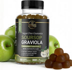 Soursop Leaves & Soursop Fruit Gummies - Sugar Free Soursop Graviola Gimmies - 3000mg Max Strenght Soursop Extract - Graviola Supplement - Soursop Fruit and Leaf - 60ct - Non-GMO – Vegan Friendly