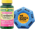 Spring Valley Ultra Triple Strength Cranberry Dietary Supplement, 15,000 mg, 60 Count Includes Pill Organizer