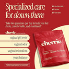 CHERRIE Vaginal Probiotic Gummies for Women, Balanced pH, Healthy Odor, Yeast Balance & Flora Support, Bloating Relief, Gut Health, Mixed Berry Flavor, 60 Count