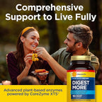 Renew Life DigestMore Digestive Enzymes | 90 Vegetable Capsules | Plant Based Enzymes | Relieves Occasional Gas, Bloating & Indigestion | Dairy, Soy, and Gluten-Free Supplement