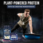 Vega Creatine Monohydrate Powder 17.6oz (100 Servings) & Vega Sport Protein & Recovery Vanilla Protein Powder 1.8lbs - Plant-Based Protein and Muscle Support