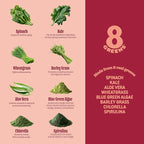 8Greens Supergreens Gummies | Superfood Gummy for Metabolism, Immunity & Focus, Digestive Health Enzymes, Organic: Chlorella, Spirulina, Aloe Vera, Peach Flavor, 100 Count