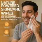 Face & Body Cleansing Wipes - Charcoal, Cooling, Refreshing, Energizing (120 Ct.)
