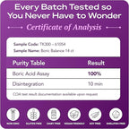 Intimate Rose Boric Acid Vaginal Suppositories, 14 Count for Feminine Deodorizing & Freshness - Vegan Capsules