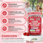 Clean Nutra CoQ10 Gummies Red Yeast Rice Hawthorn K2 Vitamin Supplement Magnesium Glycinate Turmeric Citrus Bergamot Hibiscus VIT D K Fenugreek Garlic Supplements Heart Support Gummy 60ct