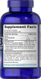 Puritan's Pride Glucosamine, Chondroitin & MSM Capsules, 3 Per Day Formula