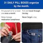 Medcenter Monthly Pill Box Organizer HSA/FSA, 4 Times a Day, Extra Large 31 Daily Pill Cases with Compartments for Vitamins, Supplements, Medication, 31 Day Pill Organizer