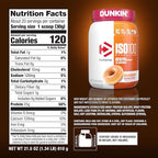 Dymatize x Dunkin' Glazed Donut ISO100 Whey Protein Powder, 25g of Protein, 5.5g BCAAs, 120 Cal., Gluten Free, 1g Fat, 1g Sugar, 2g Carb (20 Servings)