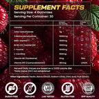 Creatine Monohydrate Gummies for Men & Women, 9000MG Creatine Gummies Sugar Free with L-Taurine, BCAA 2:1, B12 B6 for Boost Strength, Focus & Endurance, Vegan, Non-GMO, Raspberry 120pcs
