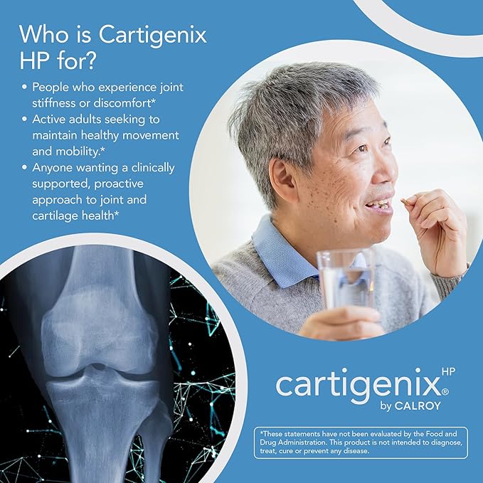Calroy Cartigenix HP Joint & Cartilage Support Supplement - for Men and Women - Supports Flexibility, Mobility & Comfort – 60 Vegan Capsules