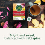 Traditional Medicinals Tea, Organic Immune Zoom Lemon Ginger - Supports Immune Function - Kosher, Non-GMO, Caffeine-Free, Compostable - 48 Tea Bags (3 Pack)