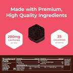 SGC Highest Concentration 100 mg Caffeine per Gummy, 2 Gummies per Pack, 12-Pack Mocca Shots Raspberry Chocolate Plant-Based Instant Energy with Herbal nootropics